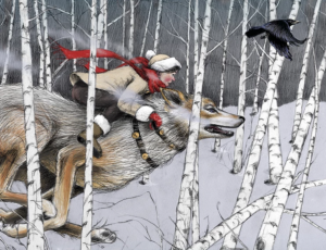 Running With Wolves Illustration by June Steube