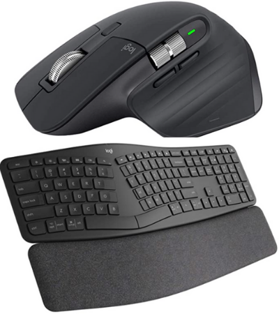 Logitech Wireless Master Mouse and Ergo Keyboard